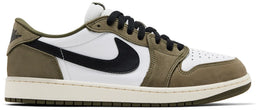 Air Jordan 1 Retro Low Mitteloliv Summitweiß Segelschwarz