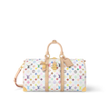 路易威登 x 村上隆 Keepall Bandouliere 45 白色多彩款