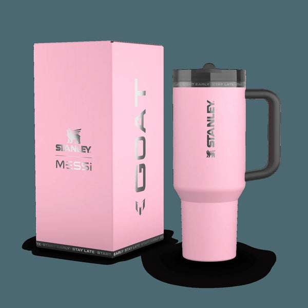 The Messi x Stanley Quencher Protour Flip Straw Tumbler | 40 oz (Goat Pink)