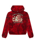 Hellstar Sports Sweat à capuche Crâne en Tye-Dye Rouge