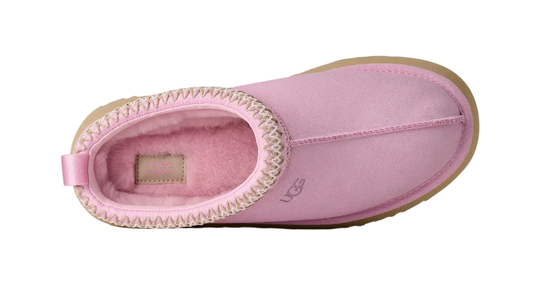 Pink slipper shoe on a white background