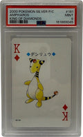 2000 Pokémon Silver Playing Cards Ampharos King of Diamonds #181 PSA 9 MINT