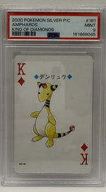 2000 Pokémon Silver Playing Cards Ampharos King of Diamonds #181 PSA 9 MINT — original photo 1 - Image 3