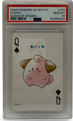 2000 Pokémon Silver Playing Cards Cleffa Queen of Spades #173 PSA 10 GEM MINT — photo 1 - Image 1