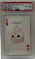 2000 Pokémon Silver Playing Cards Igglybuff Queen of Hearts #174 PSA 10 GEM MINT