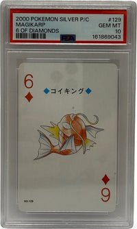 2000 Pokémon Silver Playing Cards Magikarp 6 of Diamonds #129 PSA 10 GEM MINT