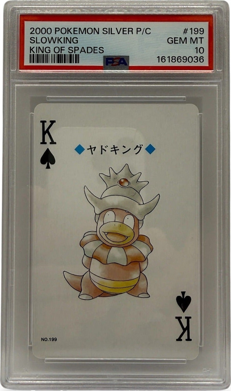 2000 Pokémon Silver Playing Cards Slowking King of Spades #199 PSA 10 GEM MINT — photo 1