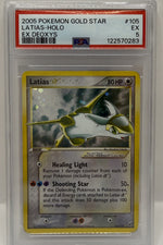 2005 Pokémon Ex Deoxys Gold Star Holo Latias 105/107 PSA 5 EXCELLENT — front - Image 1