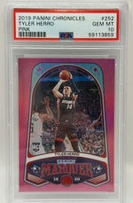 2019 Panini Chronicles Tyler Herro Pink Rookie Card #252 PSA 10 GEM MINT - Image 3