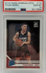 2019 Panini Donruss Optic Tyler Herro Base Rookie Card #172 PSA 10 GEM MINT - Image 3