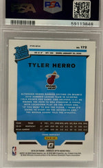 2019 Panini Donruss Optic Tyler Herro Holo Rookie Card #172 PSA 9 MINT - Image 2