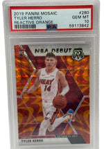 2019 Panini Mosaic Tyler Herro Reactive Orange Rookie Card #280 PSA 10 GEM MINT - Image 1