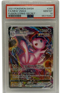 2021 Pokémon SWSH Fusion Strike Mew VMAX Secret Rare #269 PSA 10 GEM MINT