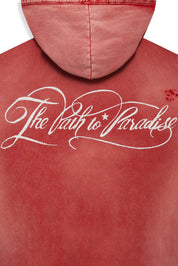 Hellstar Path To Paradise Zip-Up Hoodie Red