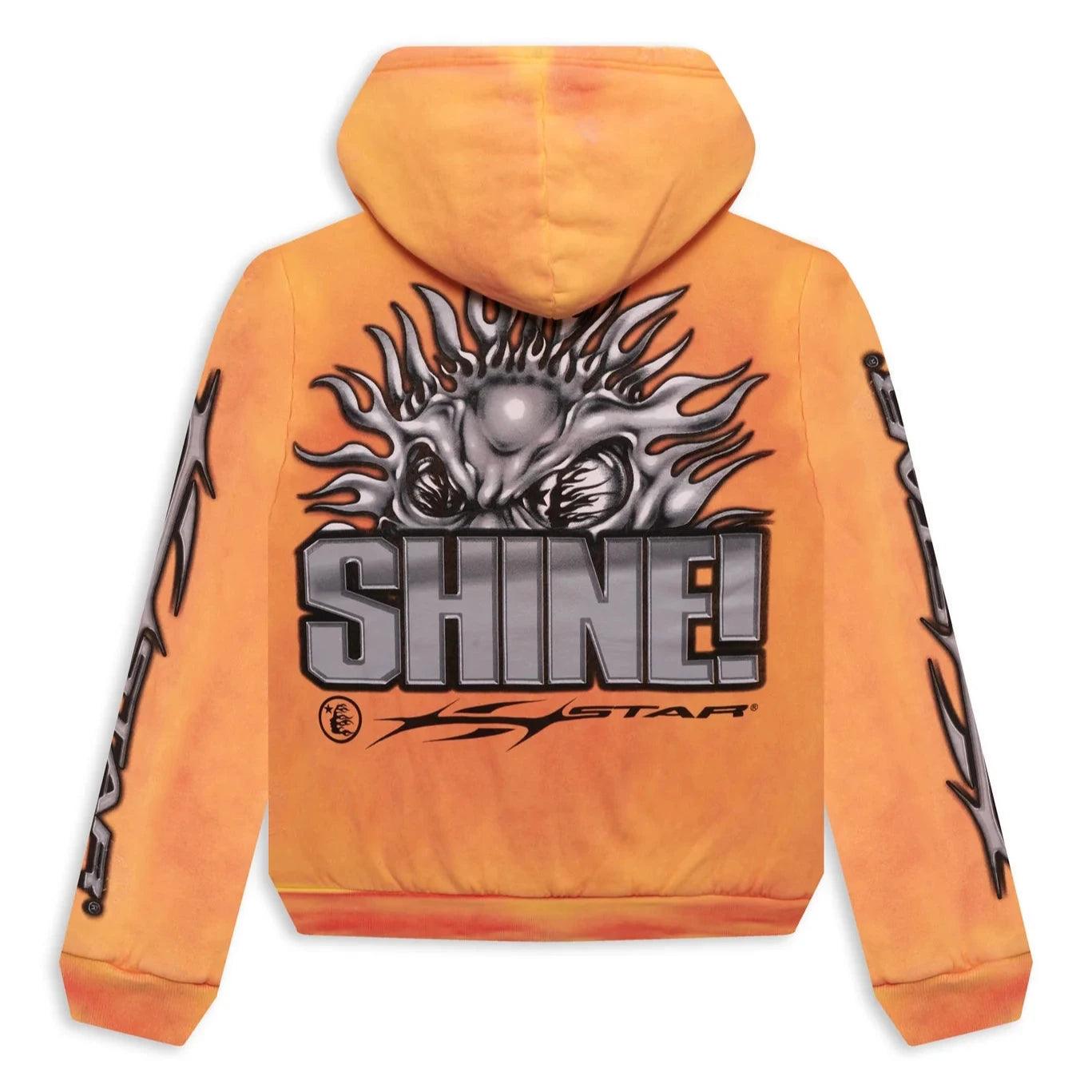 Hellstar Sun Zip-Up Hoodie Orange