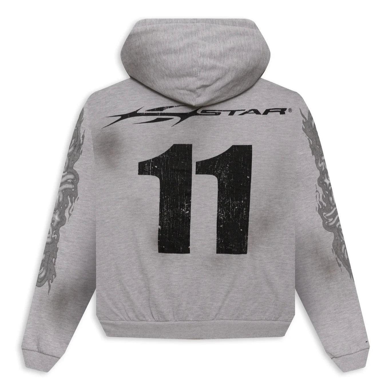 Hellstar Yoga Zip-Up Hoodie Grey