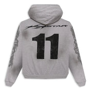 Hellstar Yoga Zip-Up Hoodie Grey