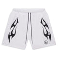 Hellstar Flame Mesh Shorts White