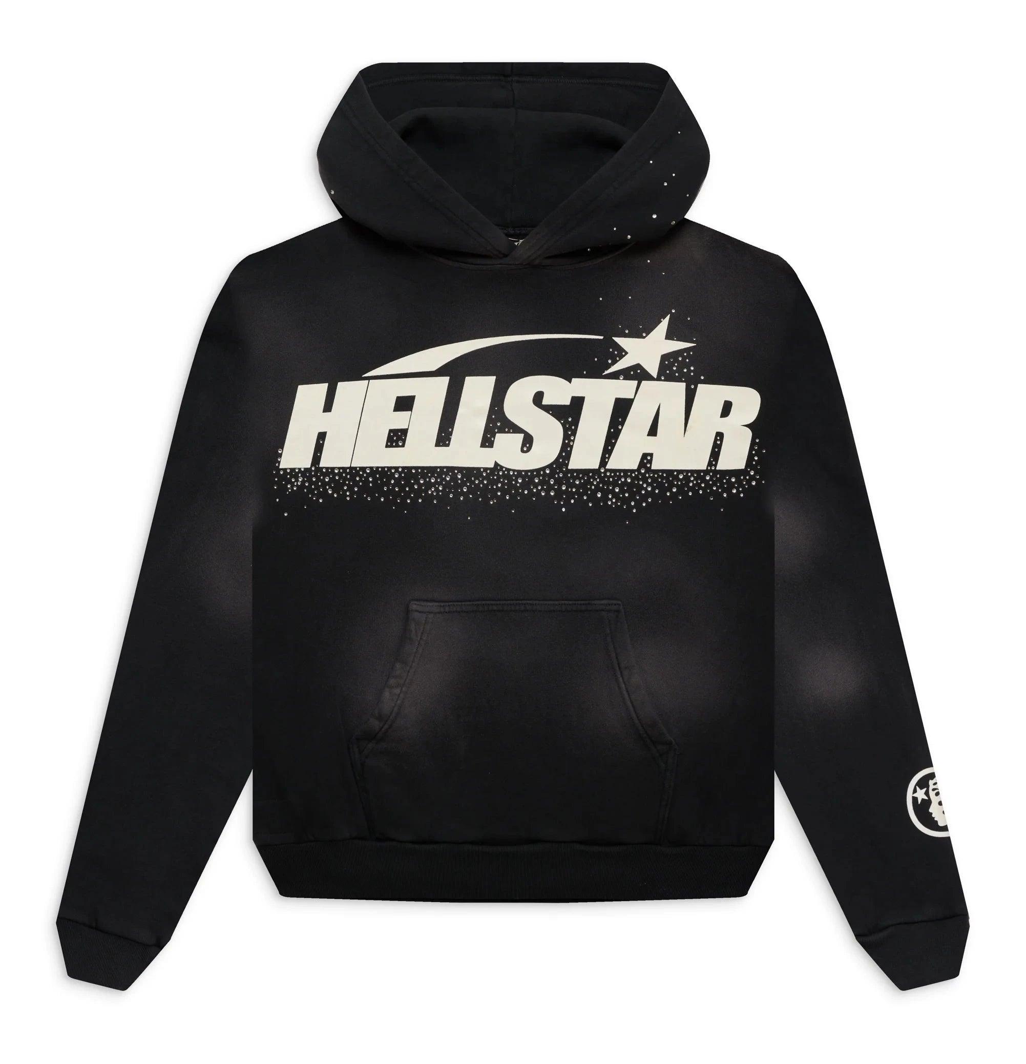 Hellstar Studios Uniform Glitter Hoodie Black