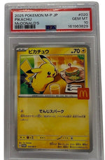 2025 Pokémon Japanese McDonalds Promo Pikachu "BurgerChu" #020 PSA 10 GEM MINT — photo 3 - Image 3