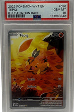 2025 Pokémon White Flare Tepig Illustration Rare #096 PSA 10 GEM MINT — photo 1 - Image 1