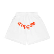 Sp5der OG Web V2 Sweatshort White Orange