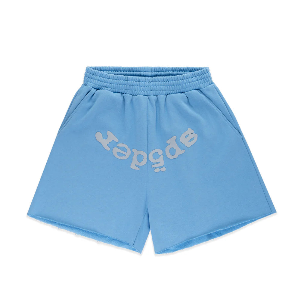 Sp5der OG Web V2 Sweatshort Dusty Blue