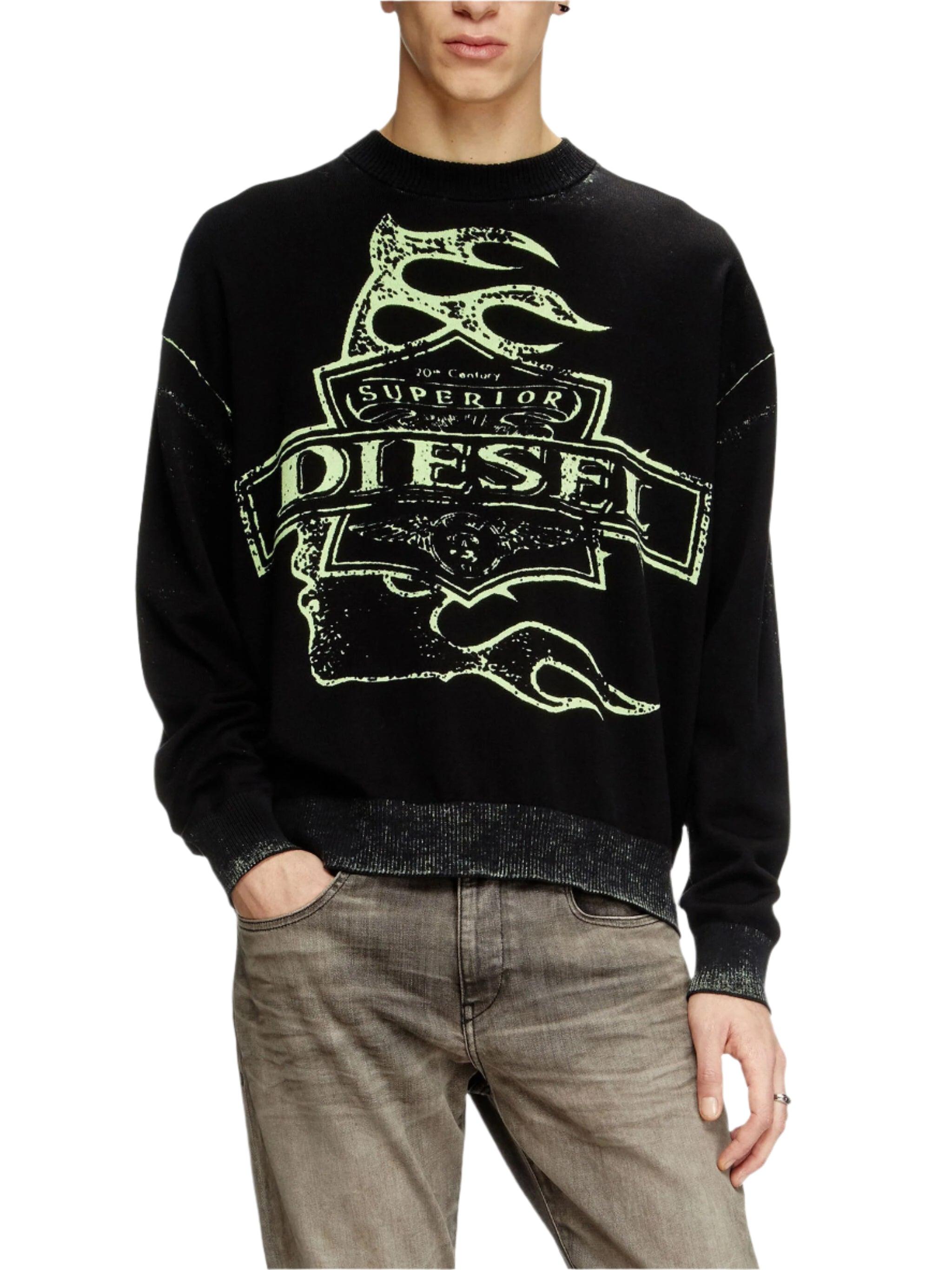 Diesel x Hellstar K-Belez Reverse Print Logo Jumper Black