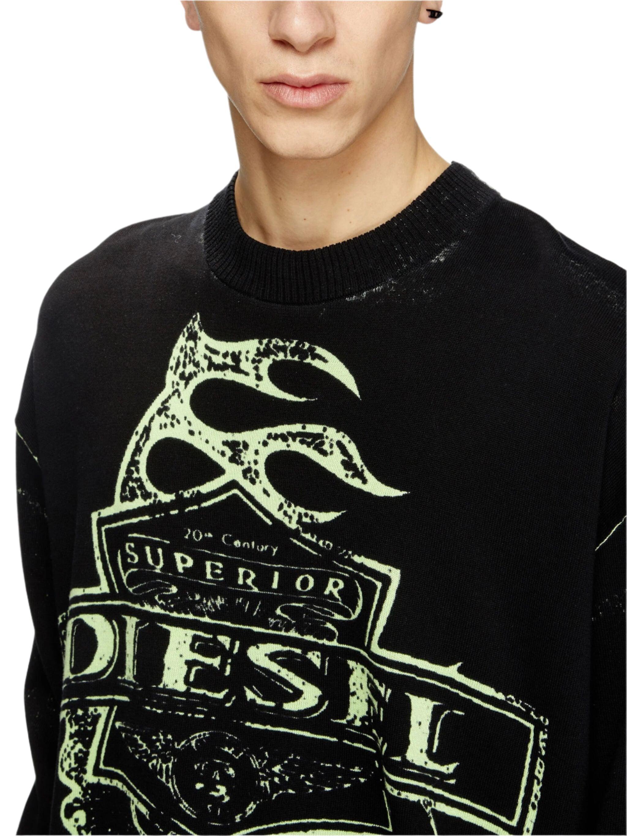 Diesel x Hellstar K-Belez Reverse Print Logo Jumper Black