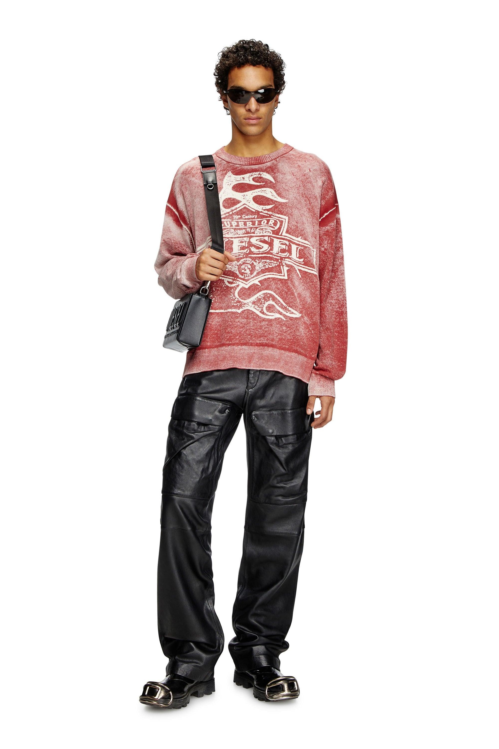 Diesel x Hellstar K-Belez Reverse Print Logo Jumper Red