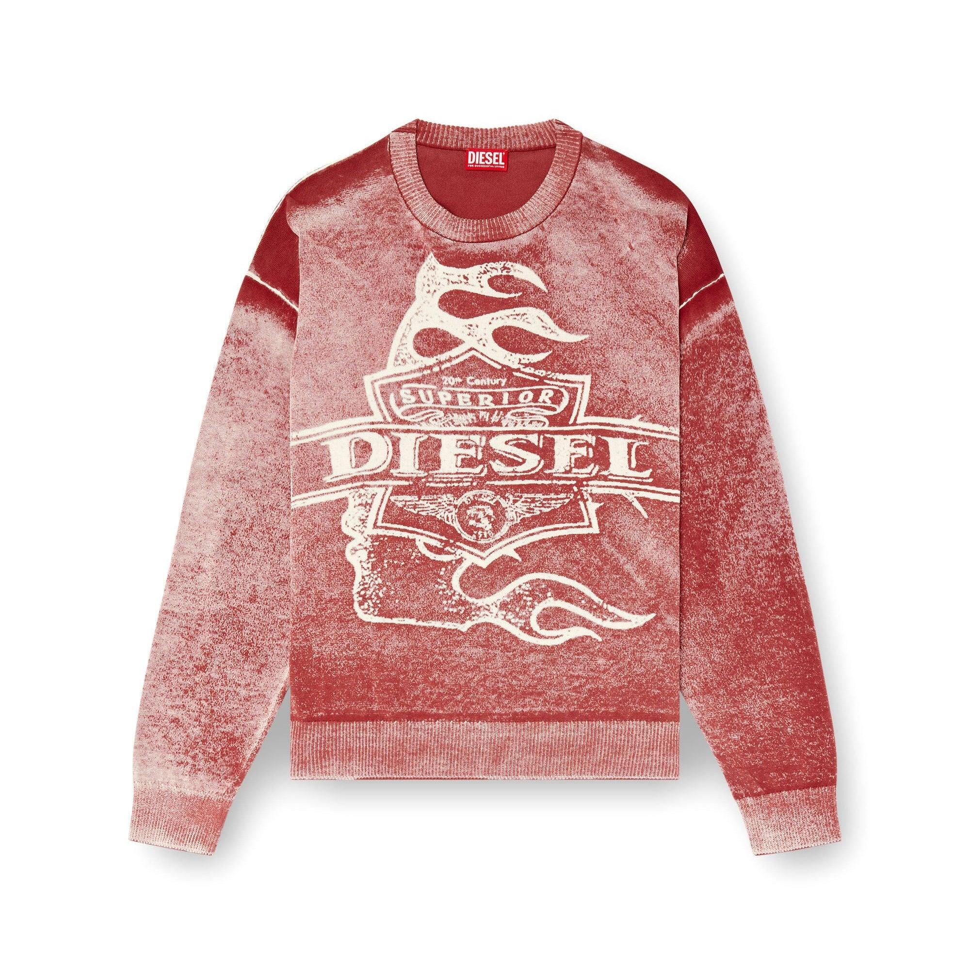 Diesel x Hellstar K-Belez Reverse Print Logo Jumper Red