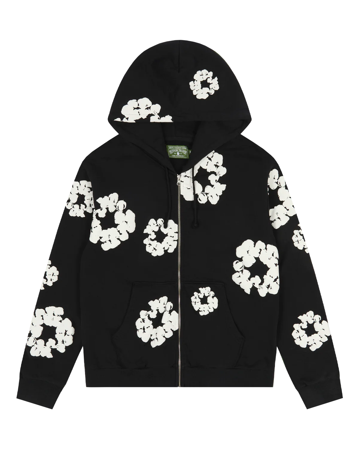 Denim Tears Cotton Wreath Zip Hoodie Black