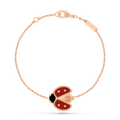 Van Cleef & Arpels Lucky Spring bracelet, open wings ladybug 18K rose gold, Carnelian, Onyx