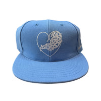 Chrome Hearts Baseball Fitted Hat Blaues Vinyl-Herz – Größe 7 1/4