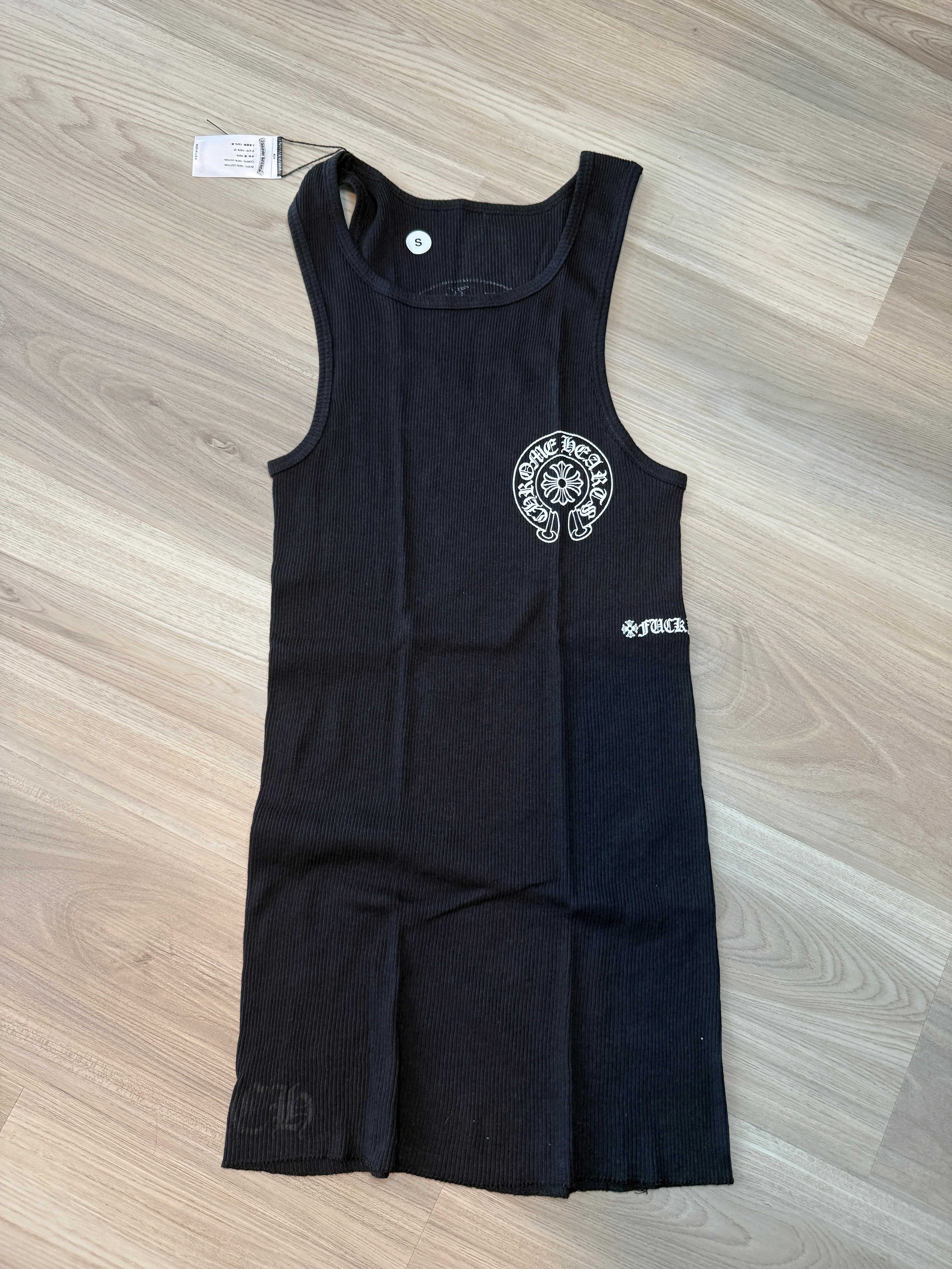 Chrome Hearts Horseshoe Rib Tank Top Black