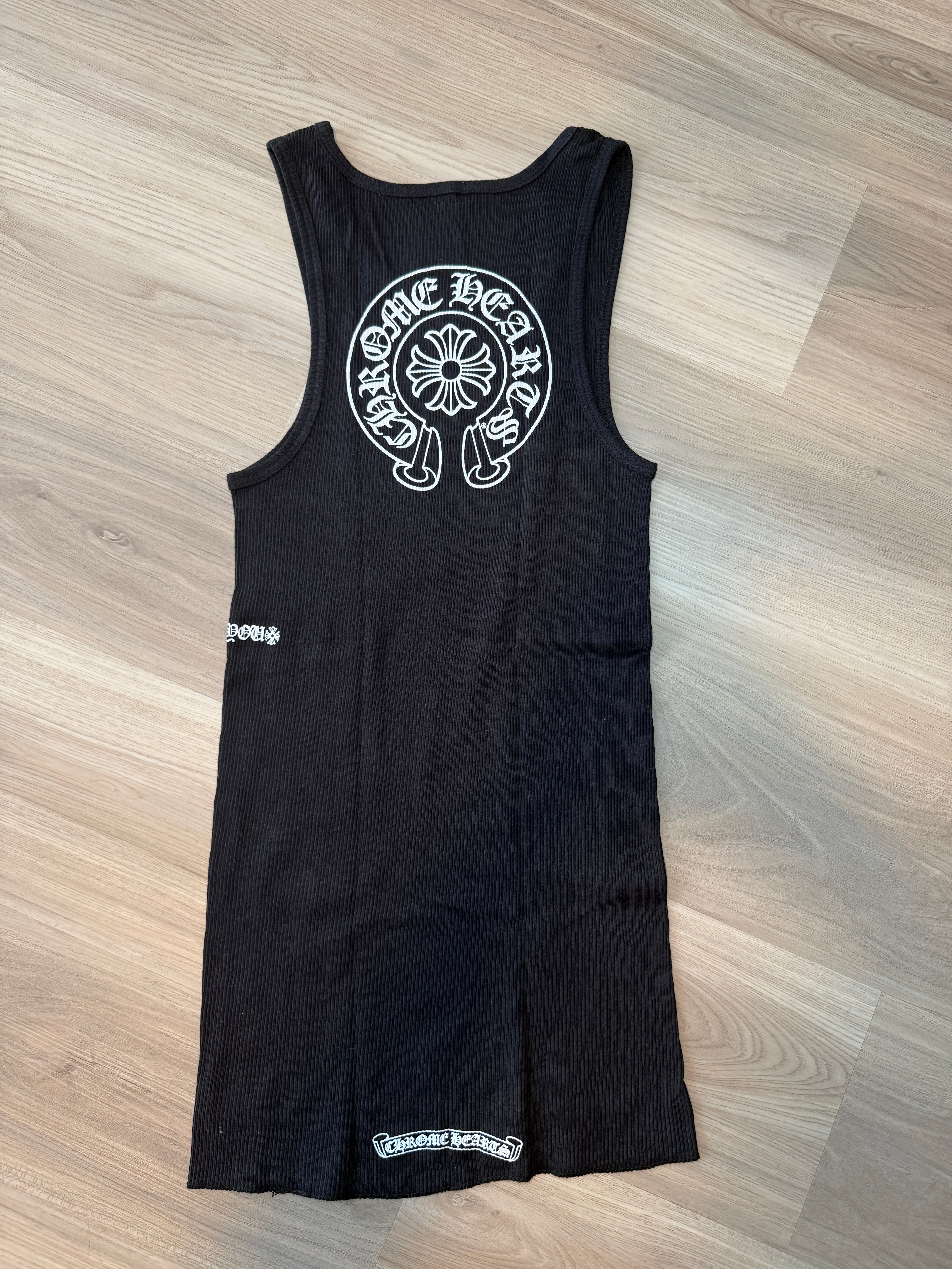 Chrome Hearts Horseshoe Rib Tank Top Black