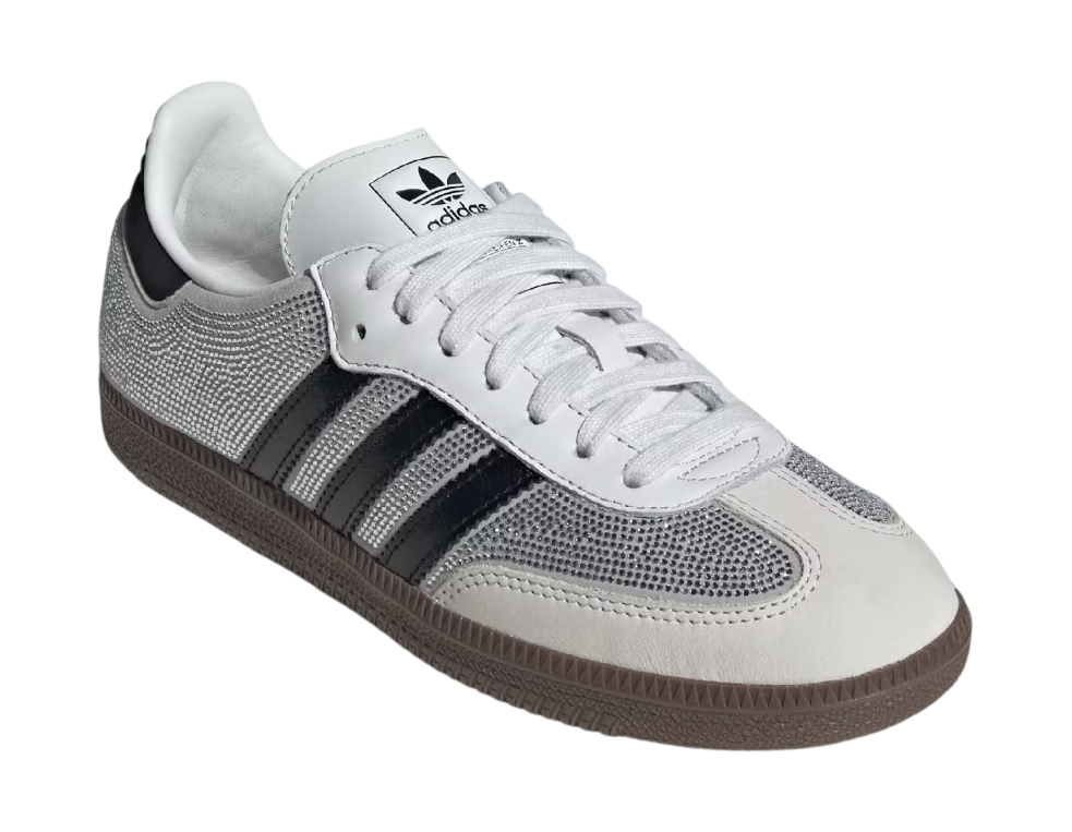 Gray and black Adidas sneaker on a white background