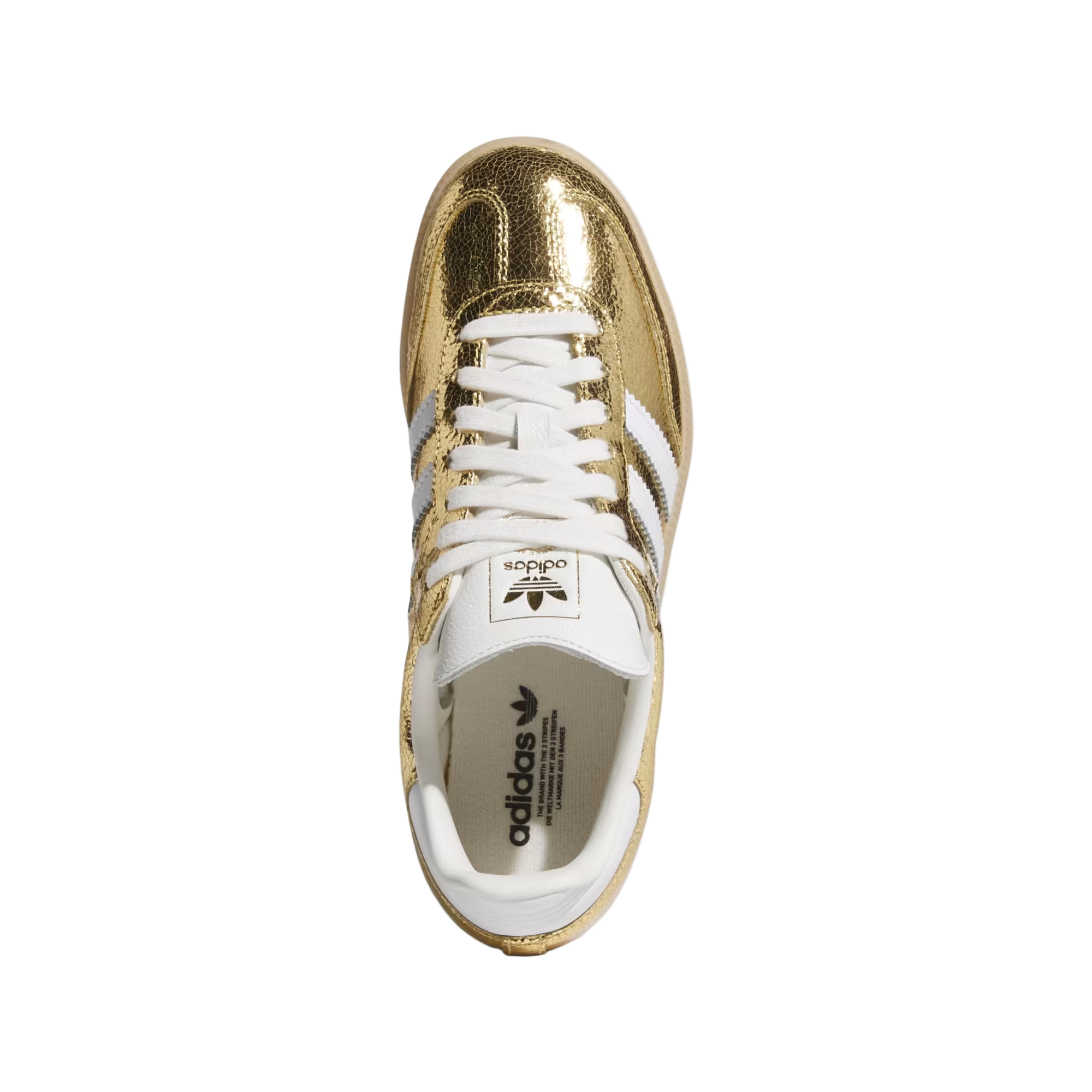 Adidas Samba OG Gold Metallic Cracked Leather (Women's)