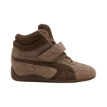Brown high-top sneaker with a visible Puma logo on a white background - Image 1