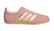 Pink Adidas Gazelle sneaker on a white background