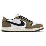 Air Jordan 1 Retro Low Medium Olive Summit White Sail Black sneakers — style HQ6998-200 — photo 1 of 5 - Image 1