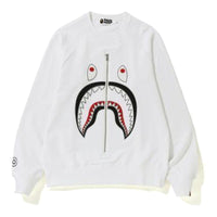 Bape Applique Shark Crewneck White