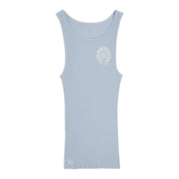 Chrome Hearts Débardeur côtelé à motif de fer à cheval Bleu Bébé