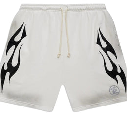 Hellstar Shorts a Fiamma Bianco e Grigio