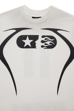 Hellstar Studios Warm Up T - Shirt White - Supra Sneakers - Image 3