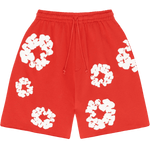 Denim Tears The Cotton Wreath Sweat Shorts Red - Supra Sneakers - Image 1